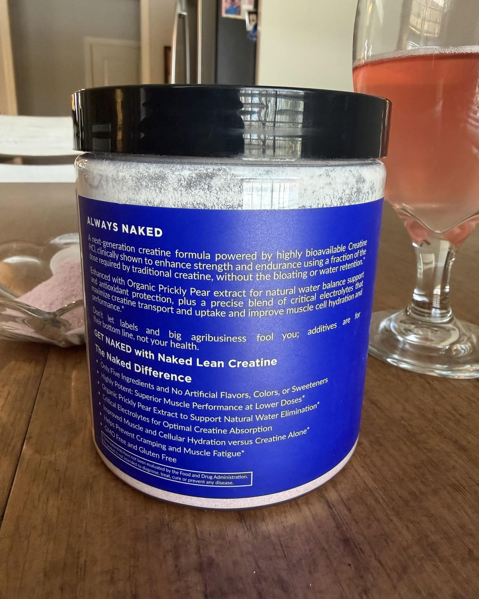 naked nutrition lean creatine nutrition label