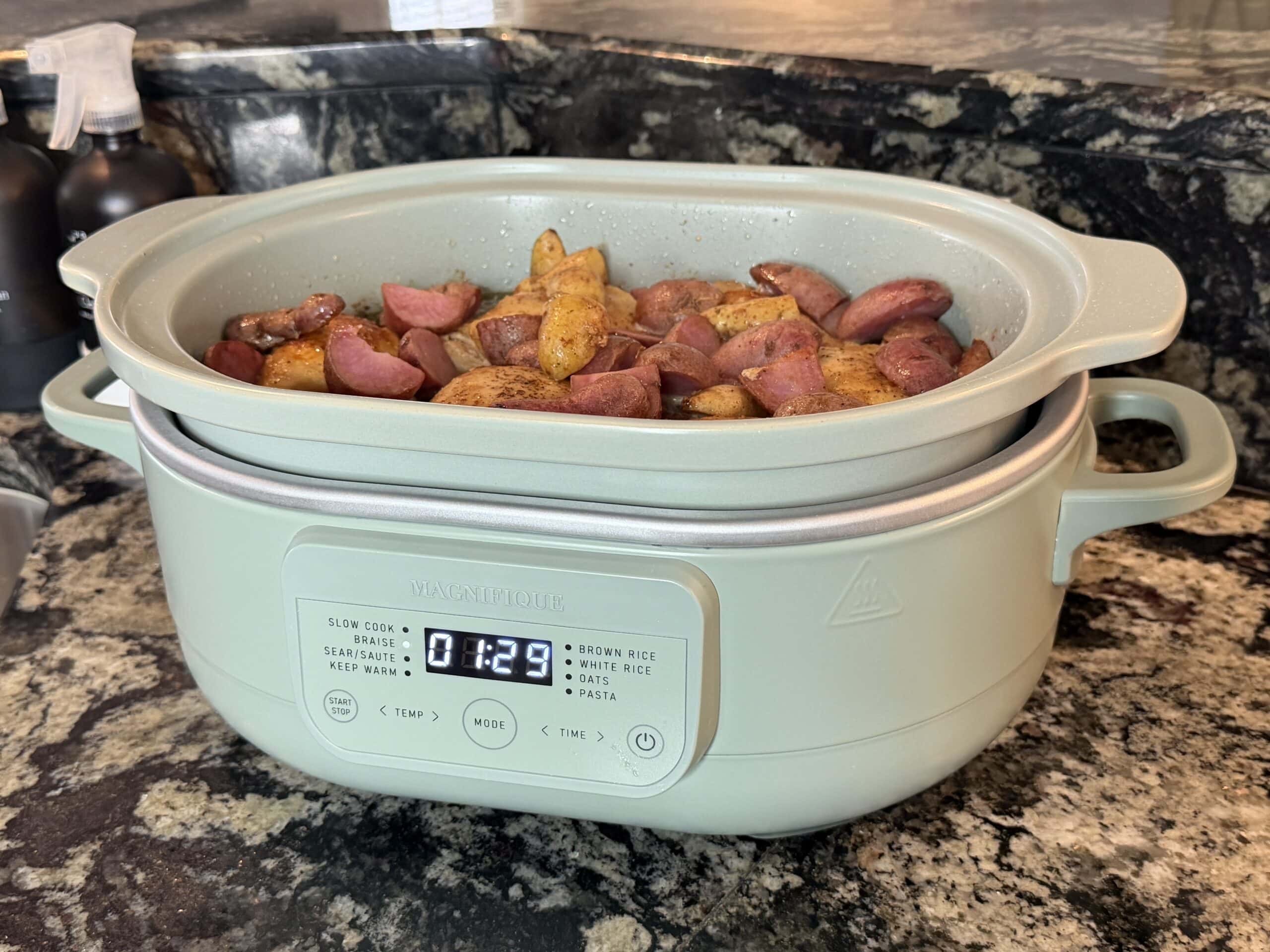 cooking potatoes in the Claypot Multicooker